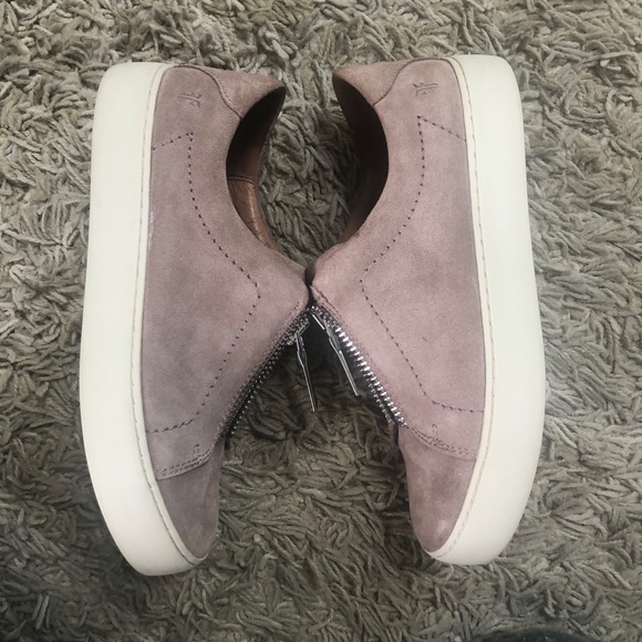 FRYE Lena Zip Low Suede Rose Pull On Sneakers 6.5 - Picture 3 of 3